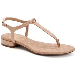 Carinna Nude Patent Elegant Sandals by Charter Club